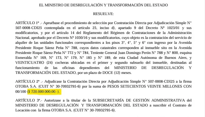 Sturzenegger firmó millonario alquiler en Diagonal Norte mientras el Gobierno promueve el alquiler cero
