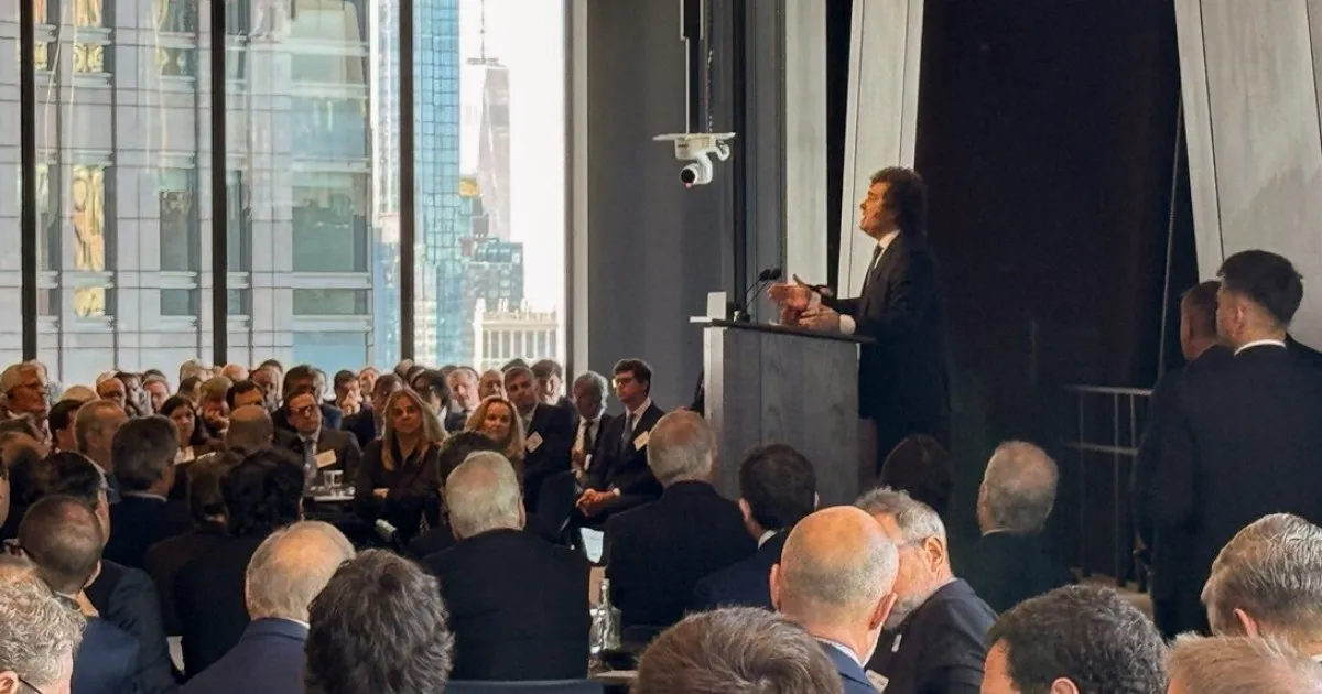 Descontento en Wall Street por el discurso de Milei en Nueva York