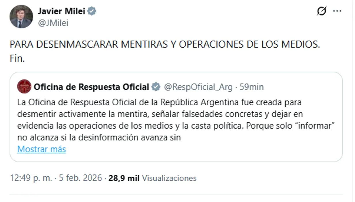 Quiénes apoyan a la Oficina de Respuesta Oficial, el nuevo Ministerio de la Verdad