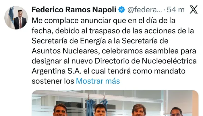 Demián Reidel deja la presidencia de Nucleoeléctrica Argentina en medio de acusaciones de corrupción