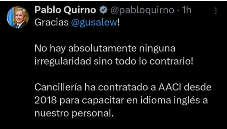 Quirno desmiente irregularidades en el contrato con la asociación de Rouillet