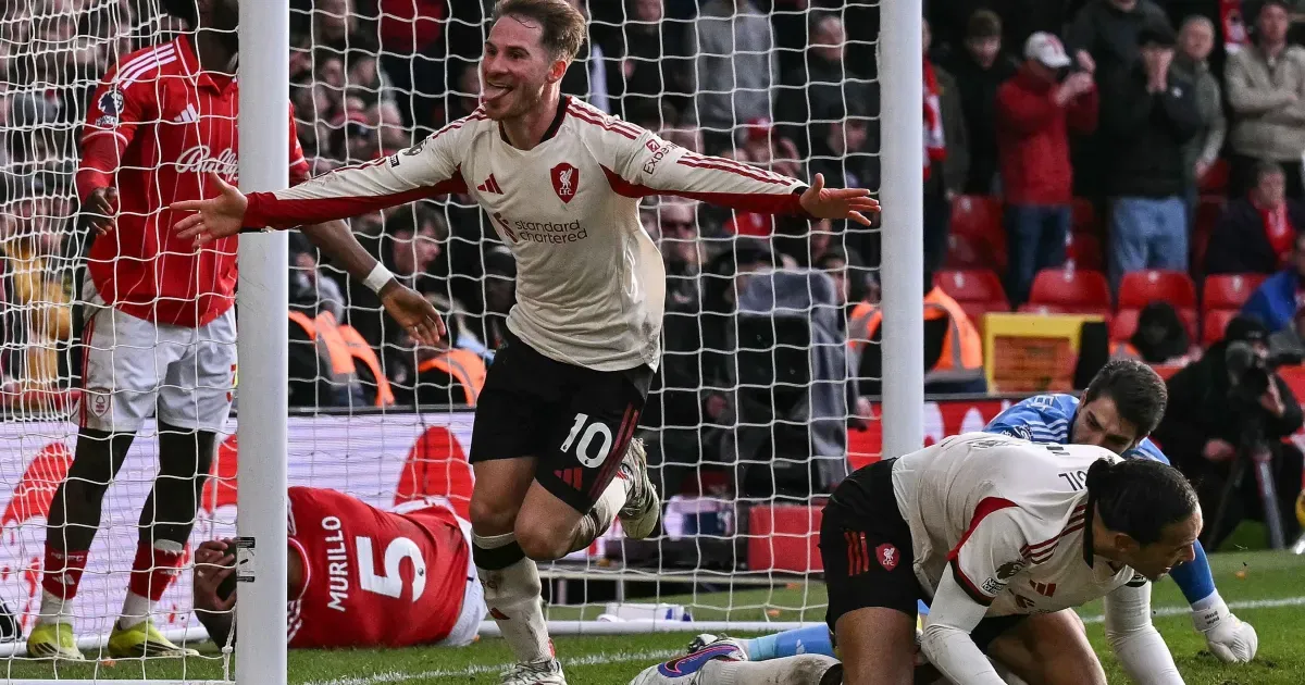 Gol Agónico de Mac Allister Da Triunfo a Liverpool Sobre Nottingham Forest
