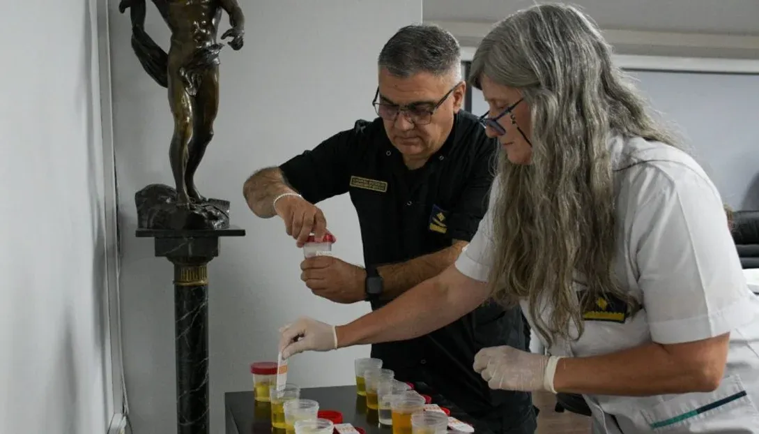 Narcotest a las máximas autoridades de la Policía de Córdoba