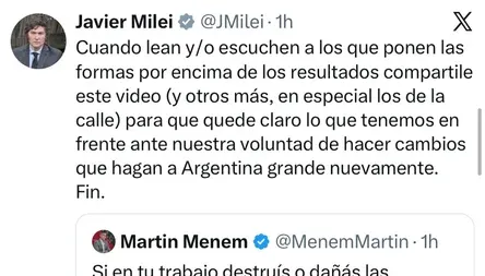 Milei utilizó el escándalo de los micrófonos para atacar a la oposición: “Que quede claro lo que tenemos en frente”
