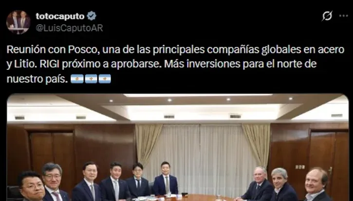 Caputo anunció nuevas inversiones en litio en el noroeste argentino
