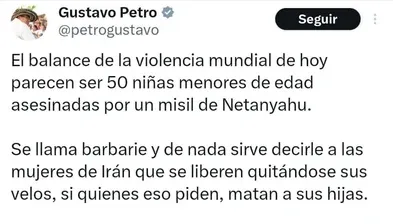 Petro se pronunció sobre el ataque de EE.UU. e Israel a Irán